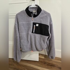 Vans  Gray and Black Sherpa Pullover